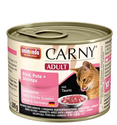 ANIMONDA CARNY Adult indyk i krewetki 200g puszka