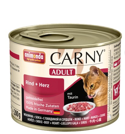 ANIMONDA CARNY Adult wołowina i serca 200g puszka