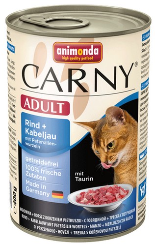 ANIMONDA CARNY Adult Wołowina, dorsz i korzeń pietruszki puszka 400g