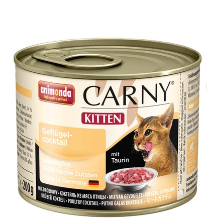 ANIMONDA CARNY Kitten koktajl drobiowy 200g puszka 