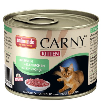 ANIMONDA CARNY Kitten kurczak i królik 200g puszka