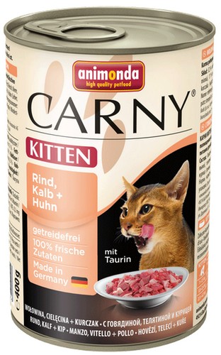 ANIMONDA CARNY Kitten Wołowina i Kurczak puszka 400g