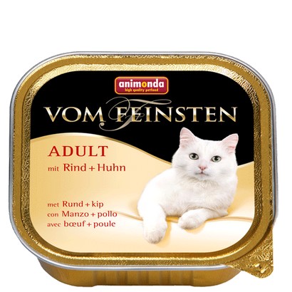 ANIMONDA VOM FEINSTEN Adult Wołowina z Kurczakiem tacka 100g