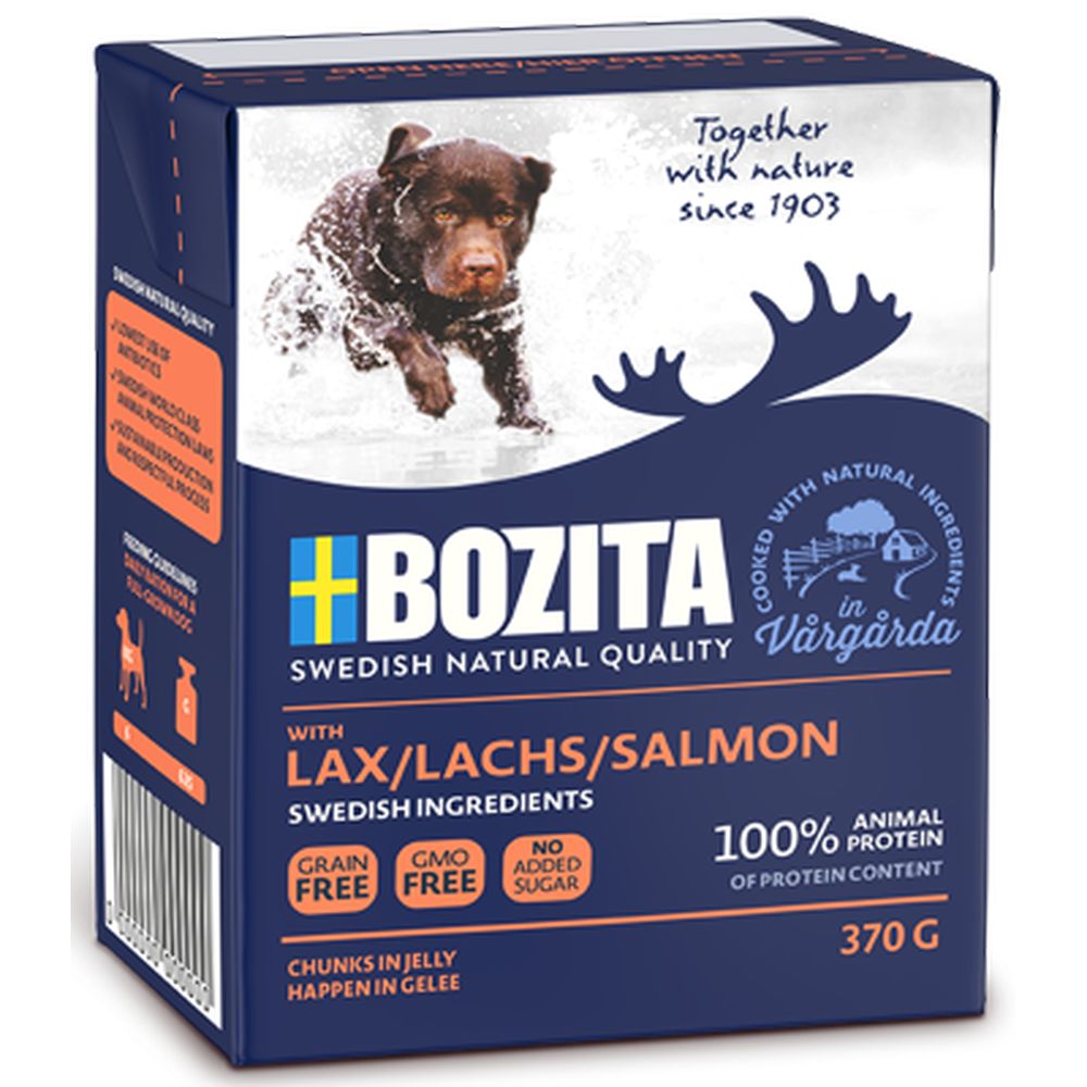 BOZITA dla psa kawałki w galarecie z łososiem 370g