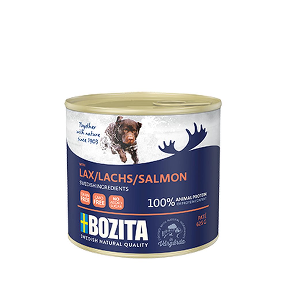 BOZITA DOG Pasztet z łososiem puszka 625g