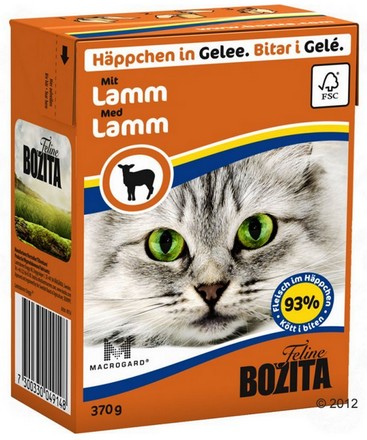 BOZITA dla kota z Jagnięciną kawałki w galaretce kartonik 370g