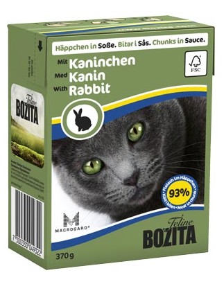 BOZITA dla kota z Królikiem kawałki w sosie kartonik 370g