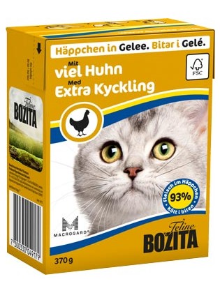 BOZITA dla kota z Kurczakiem kawałki w galaretce kartonik 370g