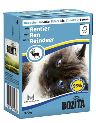 BOZITA dla kota z Reniferem kawałki w sosie kartonik 370g