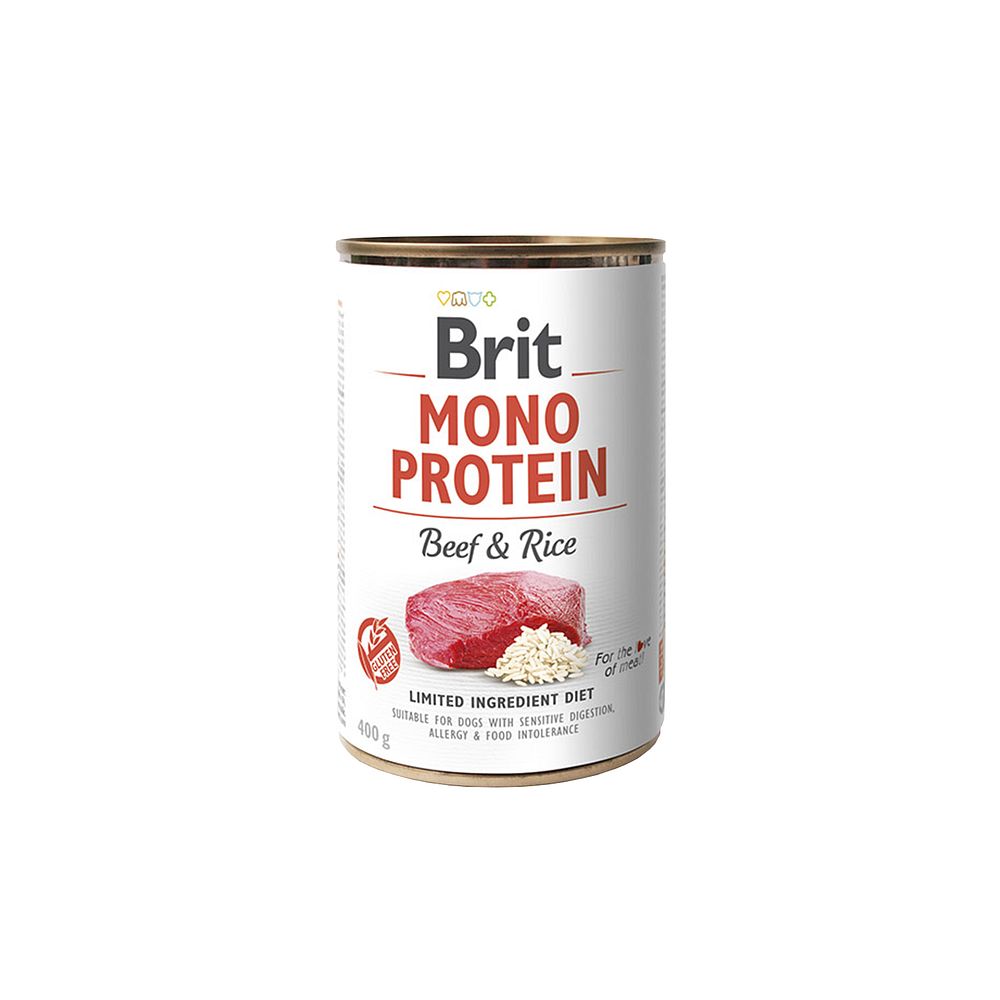 BRIT MONO PROTEIN Beef & Rice puszka 400g