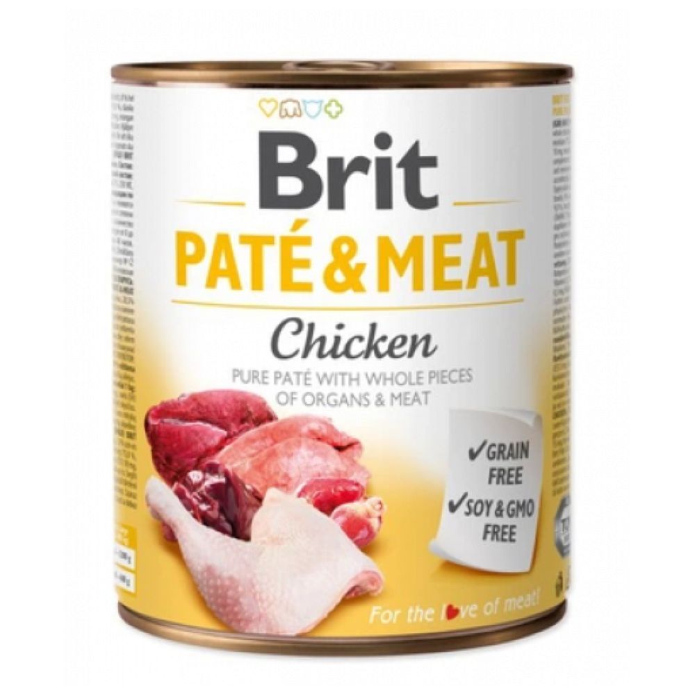 BRIT PATE&MEAT Chicken puszka 800g
