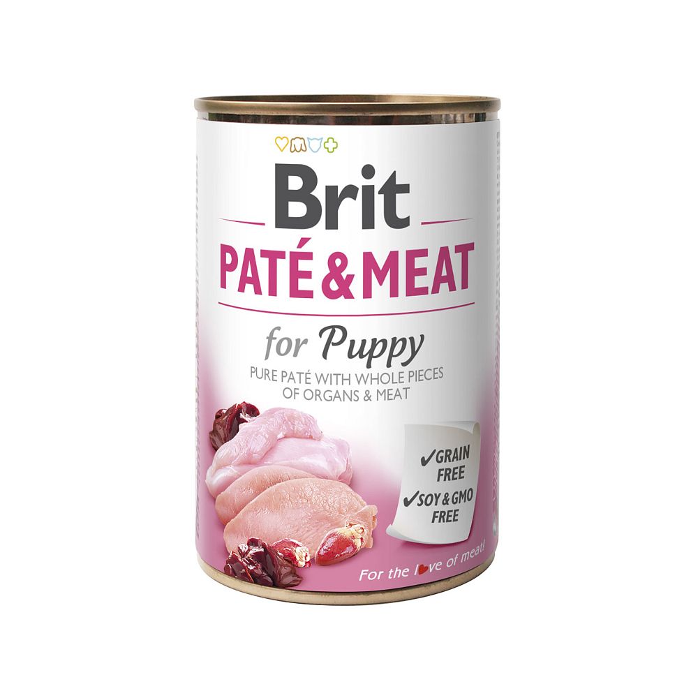 BRIT PATE&MEAT Puppy puszka 400g