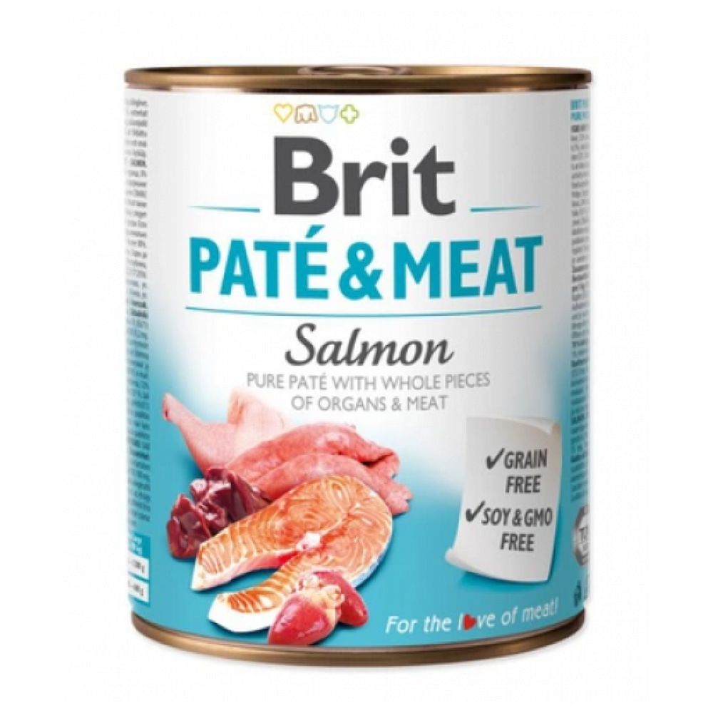 BRIT PATE&MEAT Salmon puszka 800g