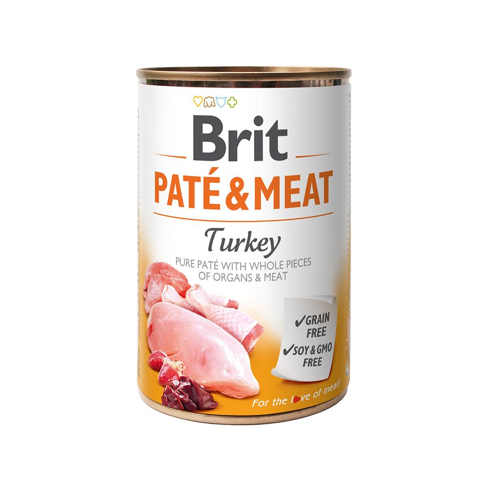 BRIT PATE&MEAT Turkey puszka 400g