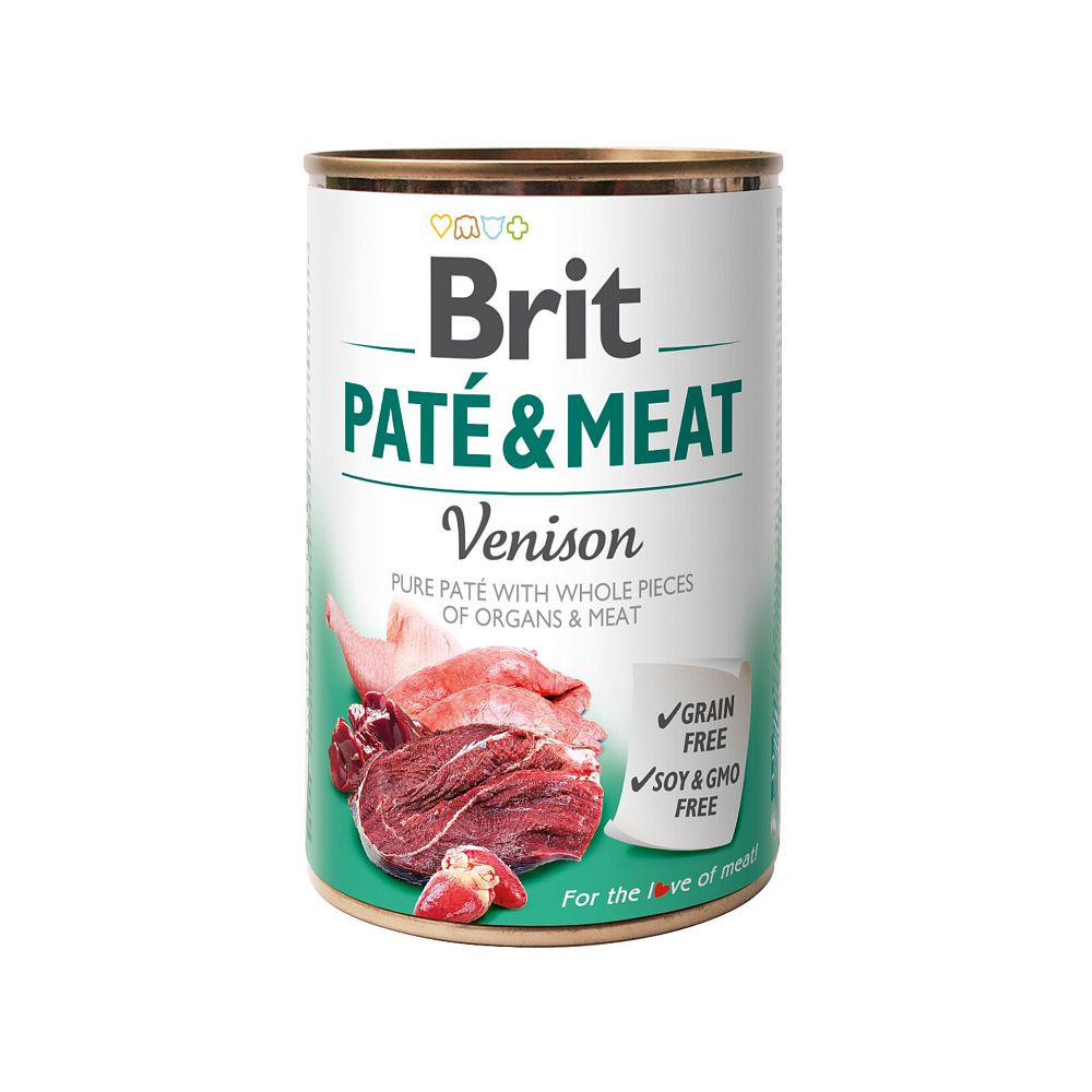 BRIT PATE&MEAT Venison puszka 400g