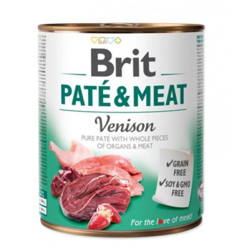 BRIT PATE&MEAT Venison puszka 800g