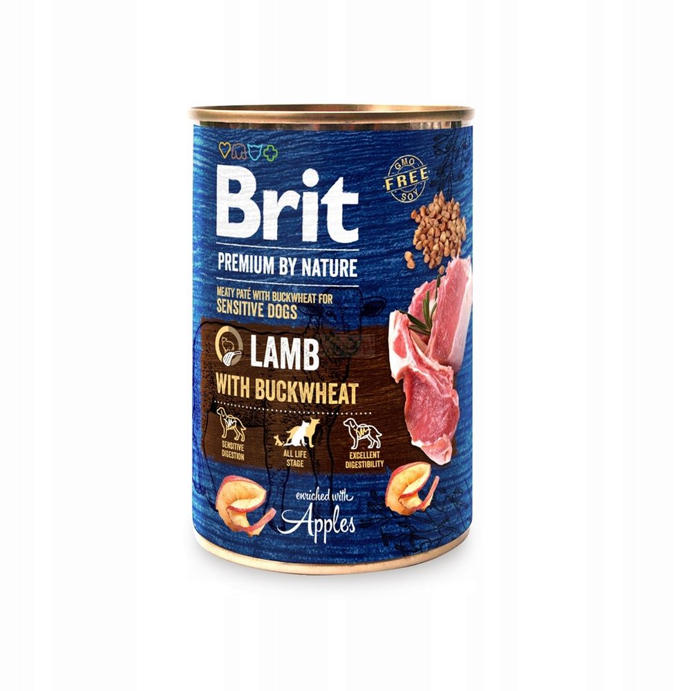 BRIT PREMIUM BY NATURE Lamb & Buckwheat puszka 400g