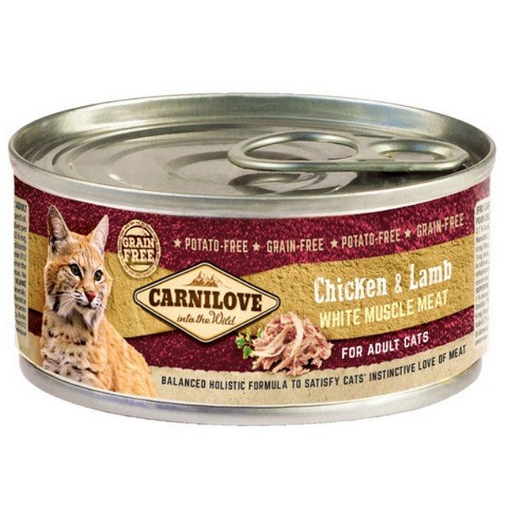 CARNILOVE CAT Adult Chicken & Lamb 100g puszka