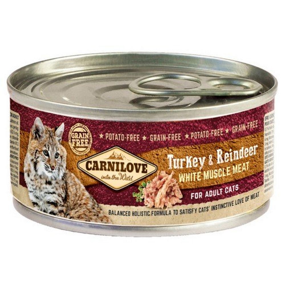 CARNILOVE CAT Adult Turkey & Reindeer 100g puszka