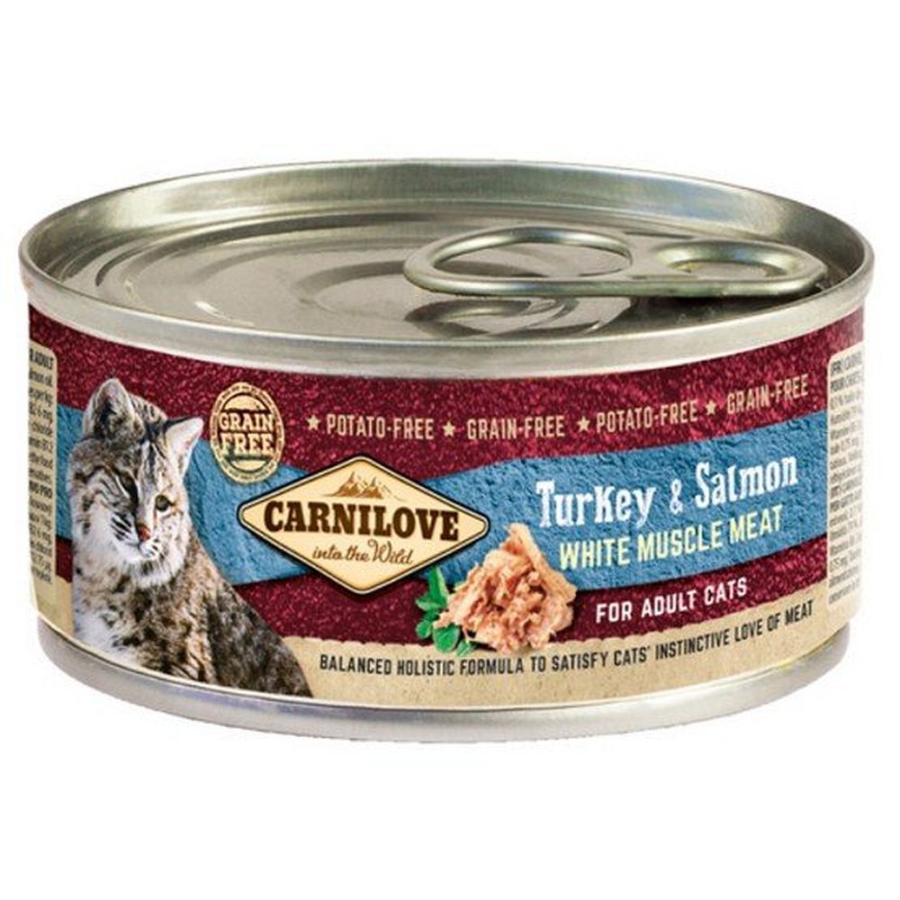 CARNILOVE CAT Adult Turkey & Salmon 100g puszka