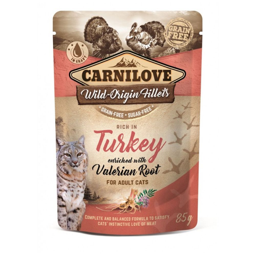 CARNILOVE CAT Turkey & Valerian 85g saszetka
