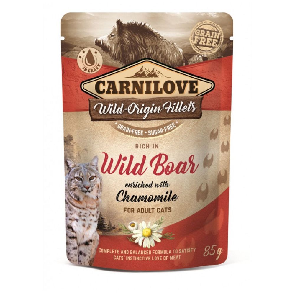 CARNILOVE CAT Wild Boar & Chamomile 85g saszetka
