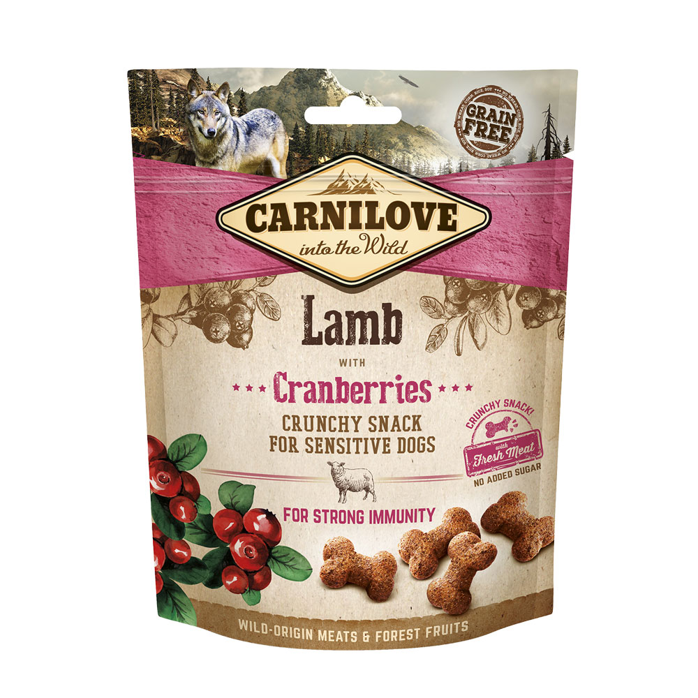 CARNILOVE DOG SNACK FRESH Crunchy Lamb Cranberries 200g