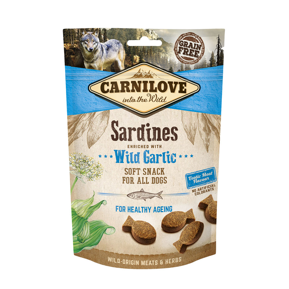 CARNILOVE DOG SNACK Fresh Soft Sardines Wild Garlic 200g