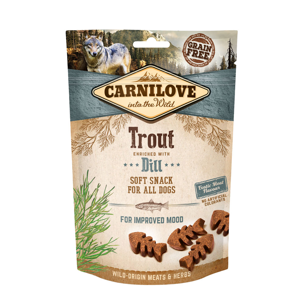 CARNILOVE DOG SNACK Fresh Soft Trout Dill 200g
