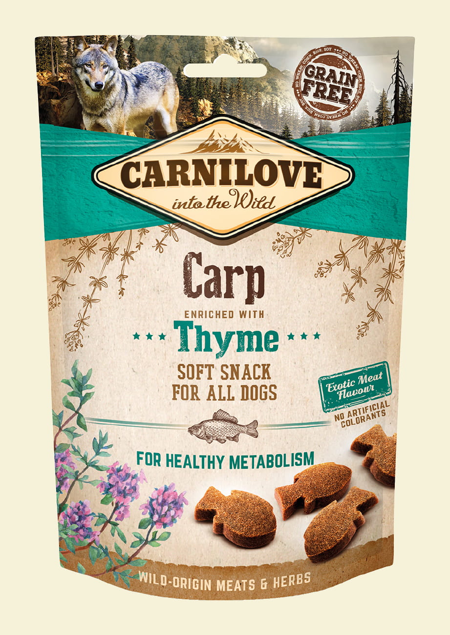 CARNILOVE DOG SNACK Snack Carp & Thyme 200g 