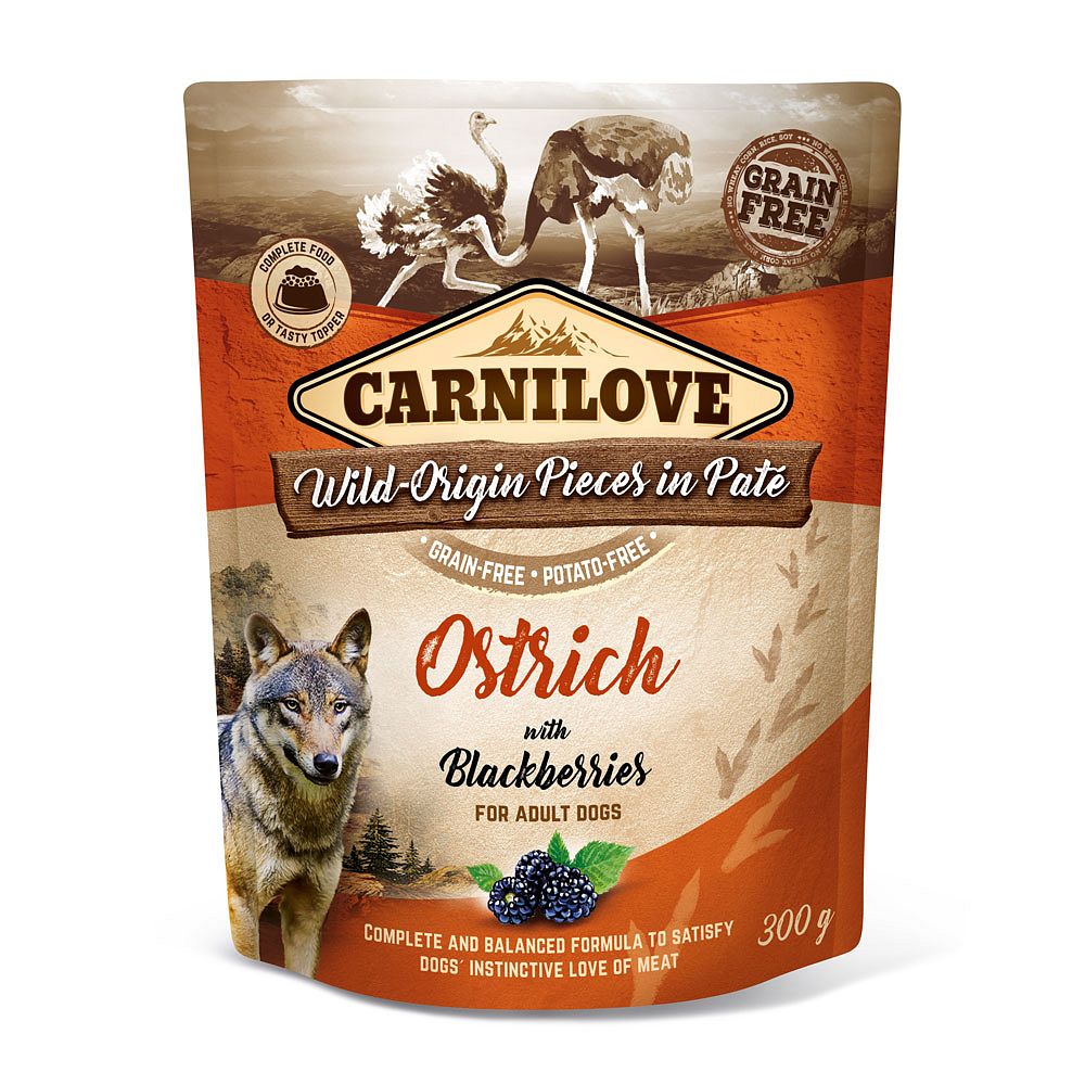 CARNILOVE Ostrich & Blackberries 300g saszetka