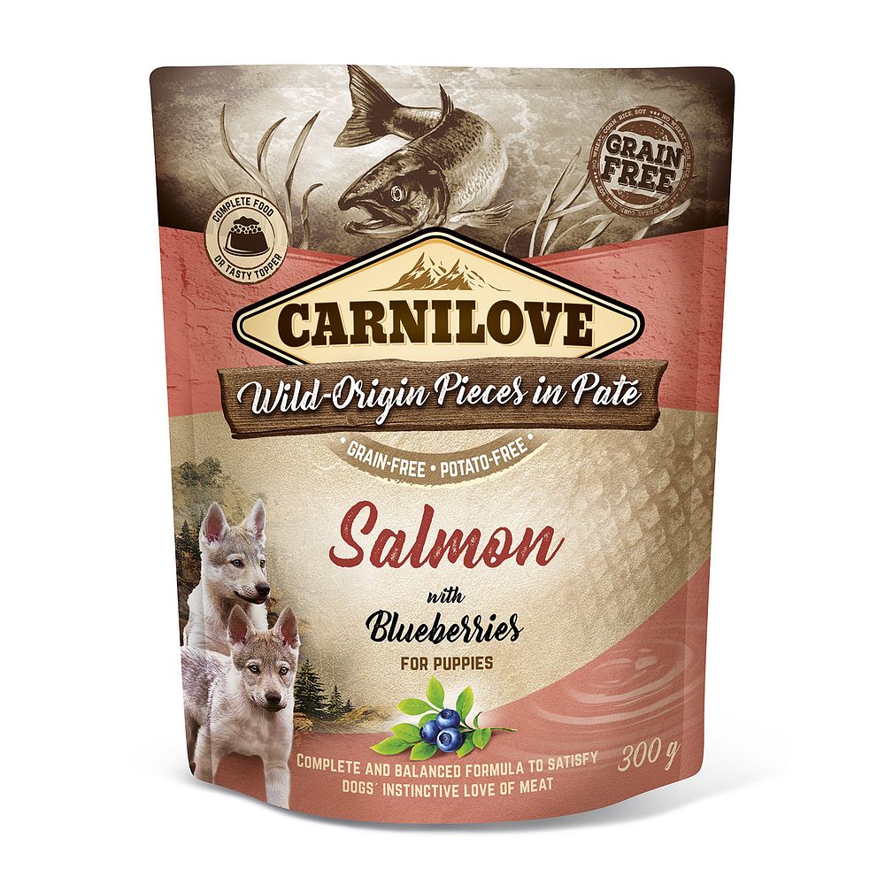 CARNILOVE Salmon & Blueberries Puppies  300g saszetka