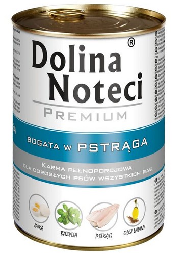 DOLINA NOTECI PREMIUM bogata w pstrąga 400g puszka