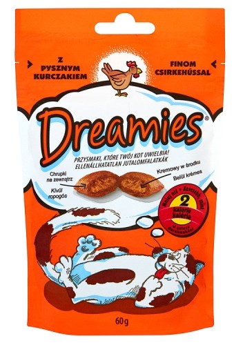 WHISKAS DREAMIES przysmak o smaku kurczaka 60g