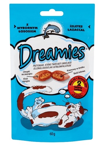 WHISKAS DREAMIES przysmak o smaku łososia 60g
