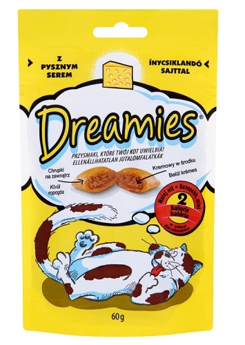 WHISKAS DREAMIES przysmak o smaku żółtego sera 60g