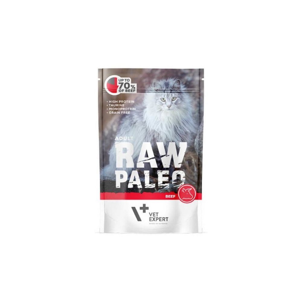 RAW PALEO karma mokra dla kotów wołowina 100g