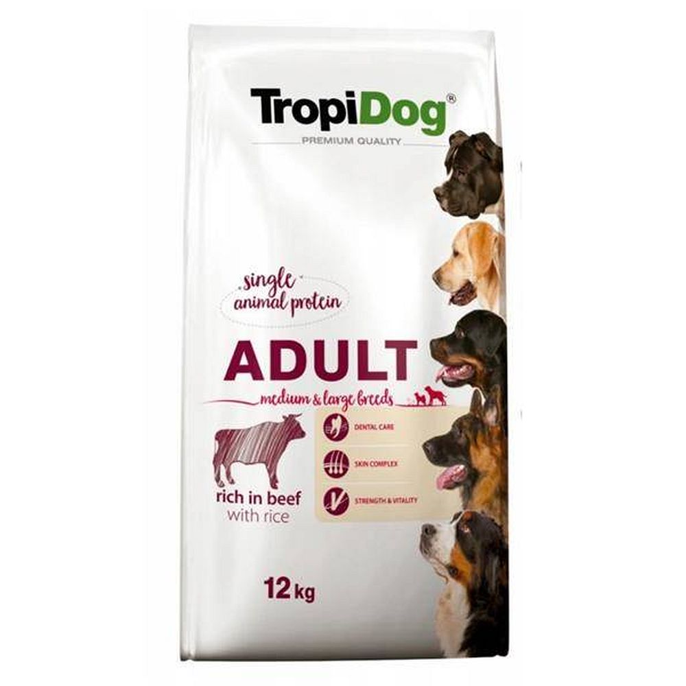 TROPIDOG PREMIUM Adult Medium & Large Beef & Rice 12kg