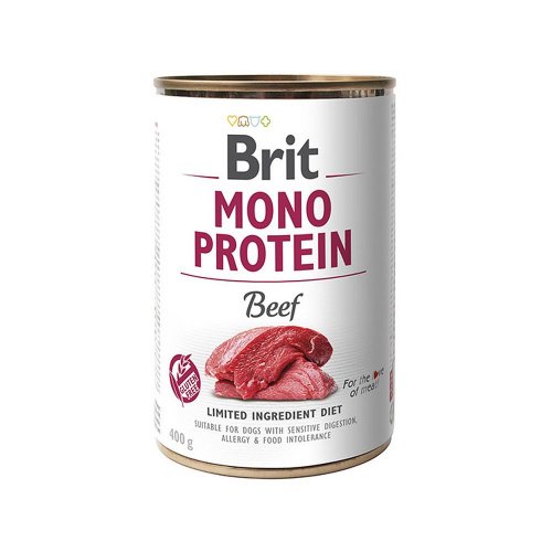 brit mono protein beef puszka 400g karma mokra z wołowiną