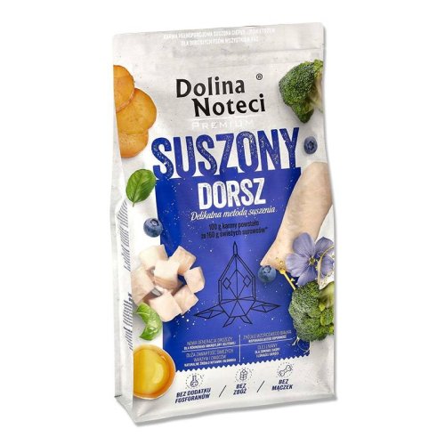 dolina noteci karma suszona premium dorsz 9kg  dla dorosłych psów wszystkich ras