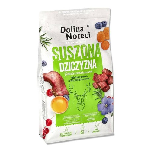 dolina noteci karma suszona premium dziczyzna 9kg  dla dorosłych psów wszystkich ras