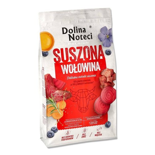 dolina noteci karma suszona premium wołowina 9kg  dla dorosłych psów wszystkich ras