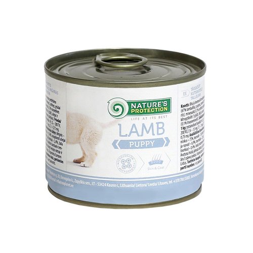 natures protection puppy lamb (jagnięcina) 200g puszka dla szczeniąt, 67% mięsa