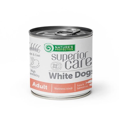 nature's protection  white dogs salmon and tuna soup for dogs 140ml zupka z tuńczykiem i łososiem dla białych ras