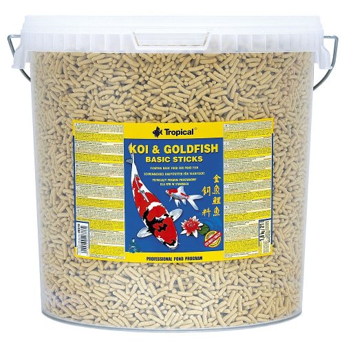 tropical pond koi&goldfish basic sticks 21l wiadro pływające pałeczki, 1500g 