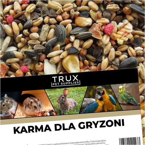 trux karma dla gryzoni 1kg (mysz, szczur, koszatniczka, myszoskoczek) 