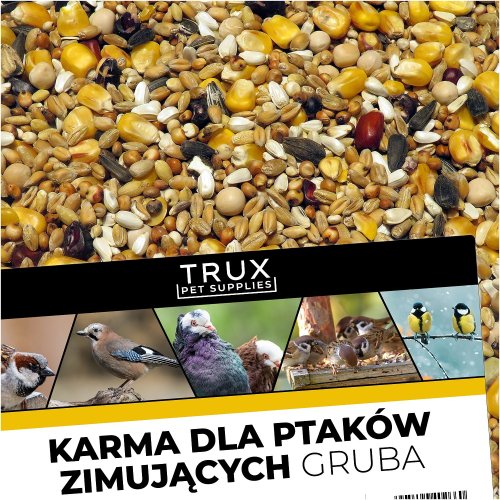 trux karma dla ptaków dzikożyjących zimujących gruba 2,5kg / 5l do gołębi, sikorek